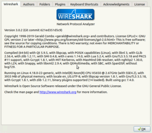 About Wireshark Information 3.0.2