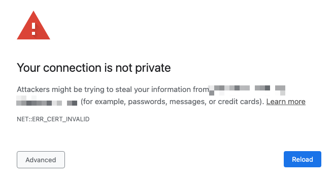 Your connection is not private